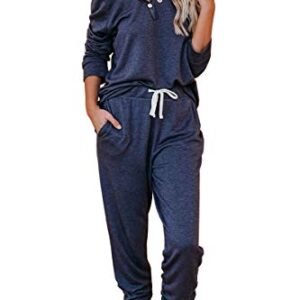 AUTOMET Women's 2-Piece Fall Lounge Pajama Sets